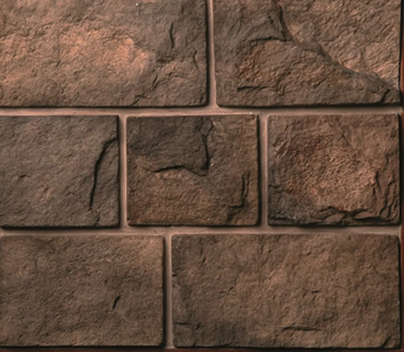 Detail van een muur met Chelsea Stone steenstrips