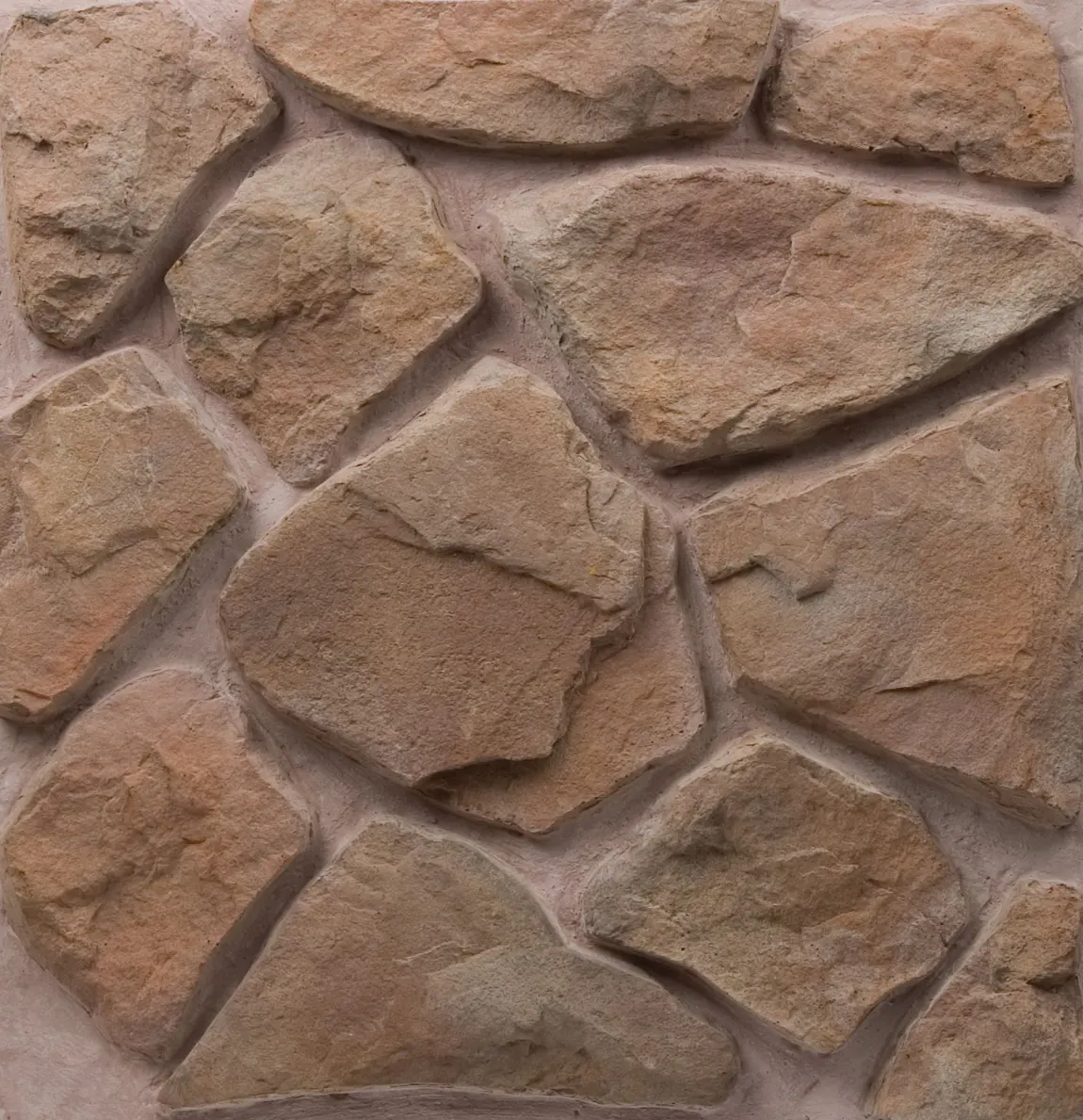 Detail van warm getinte Chelsea Stone steenstrips